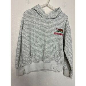 Eighty Eight Brand Size 4 California Republic Hoodie Sweatshirt Gray Long Sleeve